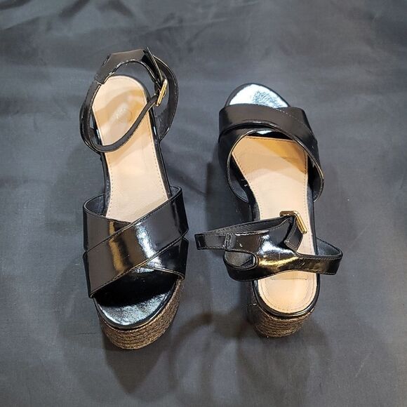 BKS CRISS-CROSS ESPADRILLE WEDGE PLATFORM SANDAL - Picture 12 of 15